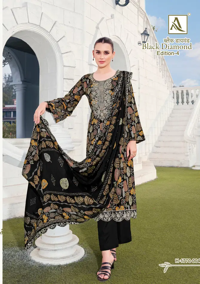 Black Diamond 4 By Alok Suit Rayon Printed Dress Material Orders In India